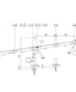 Alternative view of Neomounts Monitor arm DS60-600BL3 3xLCD 10-27inch 75x75-100x100 h:14-40cm 6kg*1lcd 5 LAT GWARANCJI