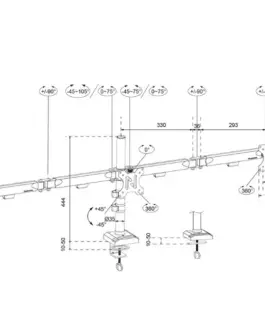 Alternative view of Neomounts Monitor arm DS60-600BL3 3xLCD 10-27inch 75x75-100x100 h:14-40cm 6kg*1lcd 5 LAT GWARANCJI
