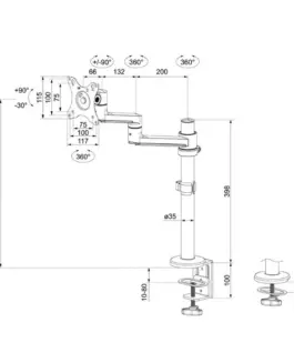 Alternative view of Neomounts Ramię do monitora DS60-425BL1