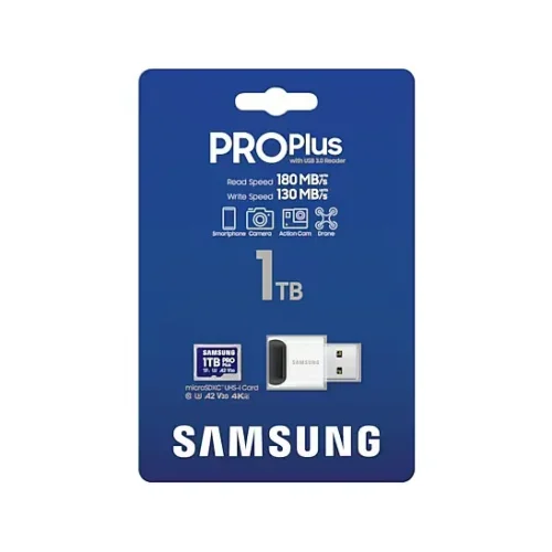 Samsung памет card MB-MD1T0SB/WW 1TB PRO Plus mSD + reader