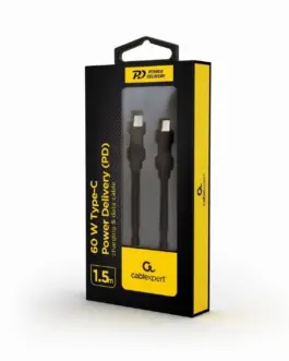 Alternative view of Gembird кабел USB C male - USB C male Power Delivery 60W charging and data 1.5m