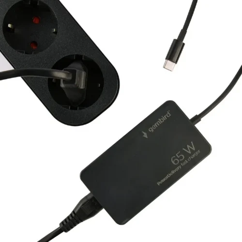 Alternative view of Gembird универсално зарядно 65W USB-C fast зарядно черен