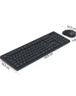 Alternative view of Hama keyboard and мишкакомплект WKM-100 черен