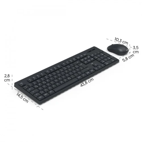 Alternative view of Hama keyboard and мишкакомплект WKM-100 черен