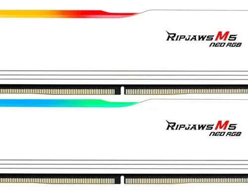 Alternative view of G.SKILL памет PC DDR5 96GB (2x48GB) Ripjaws M5 Neo RGB AMD 6000MHz CL30 бял