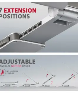 AXAGON STND-LR ALU stand for Лаптоп 10-16 adjustable