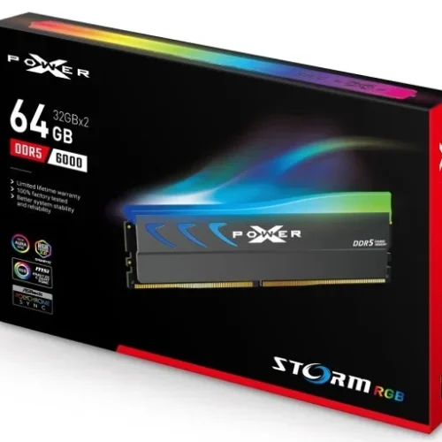 Alternative view of Silicon Power памет DDR5 XPOWER Storm RGB 64GB/6000 2*32GB CL38 сив