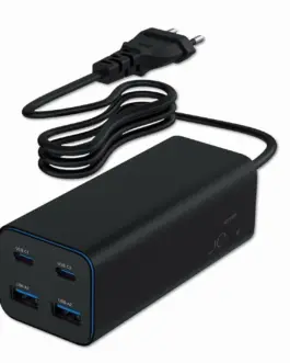 Gembird универсално зарядно 100W GaN 2xUSB-A 2xUSB-C fast зарядно