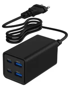 Gembird универсално зарядно 65W GaN 2xUSB-A 2xUSB-C fast зарядно