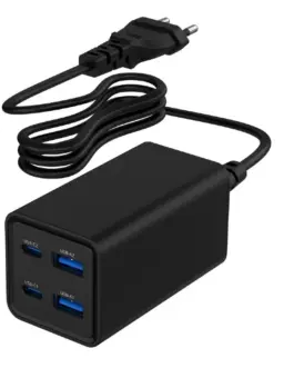 Gembird универсално зарядно 65W GaN 2xUSB-A 2xUSB-C fast зарядно