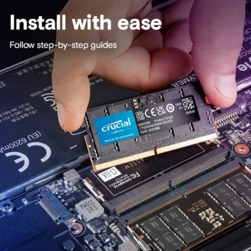 Alternative view of Crucial памет DDR5 SODIMM 16GB/5600 (2*8GB) CL46 (16Gbit)