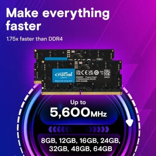 Crucial памет DDR5 SODIMM 16GB/5600