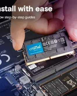 Alternative view of Crucial памет DDR5 SODIMM 24GB/5600 (2*12GB) CL46 (24Gbit)