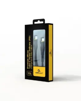 Alternative view of Gembird Type-C Power Delivery (PD) кабел за зареждане и данни черен
