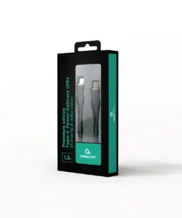 Alternative view of Gembird Type-C Power Delivery (PD) кабел за зареждане и данни зелен