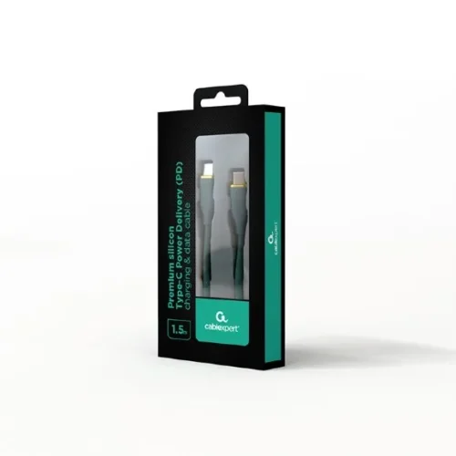 Alternative view of Gembird Type-C Power Delivery (PD) кабел за зареждане и данни зелен