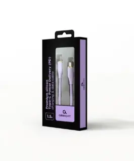 Alternative view of Gembird Type-C Power Delivery (PD) кабел за зареждане и данни лилав