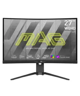 MSI Monitor 27 inches MAG 275CQRXF LED/QHD/Curved/240Hz/черен