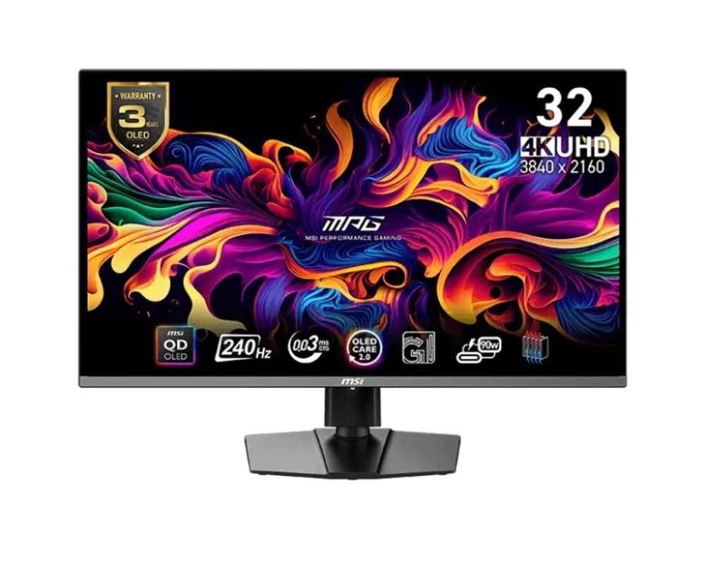 MSI Monitor 31.5 inches MPG 321URX QD-OLED QD-OLED/LED/UHD/Flat/240Hz/черен