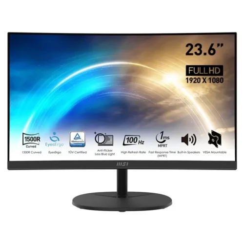 MSI Monitor 23.6 inches PRO MP2412C LED/FHD/Curved/100Hz/черен