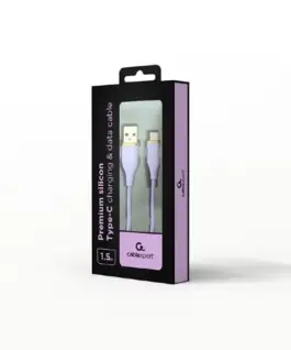 Alternative view of Gembird Type-C USB кабел за зареждане и данни, 1.5 m, виолетов