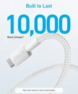 Alternative view of Anker 322 USB-A to USB-C кабел 0.9m бял