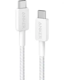 Anker 322 USB-C to USB-C кабел 1.8m бял