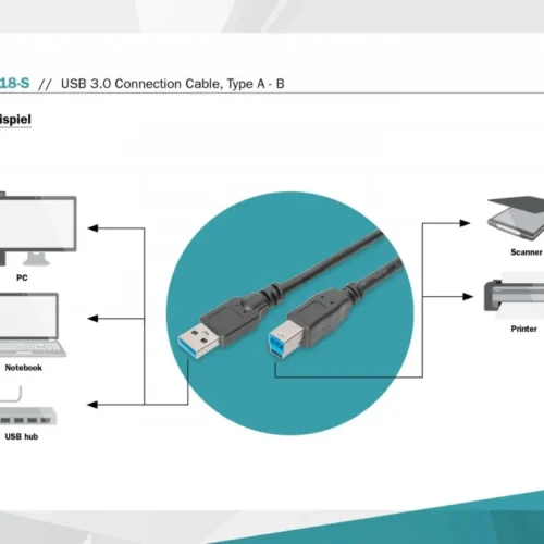 Digitus кабел за връзка AK-300115-018-S