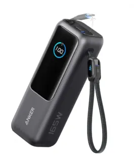 Alternative view of Anker външна батерия ZOLO 25000mAh 165W built-in USB-C кабел сив