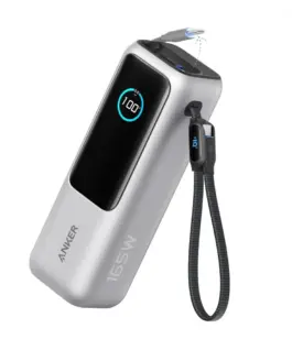 Alternative view of Anker външна батерия ZOLO 25000mAh 165W built-in USB-C кабел silver