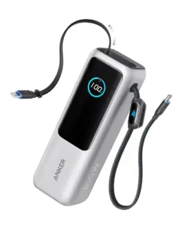 Anker външна батерия ZOLO 25000mAh 165W built-in USB-C кабел silver