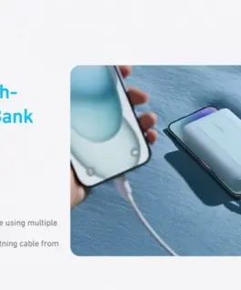 Anker външна батерия ZOLO 20000mAh 30W built-in USB-C and USB-Lightning кабел