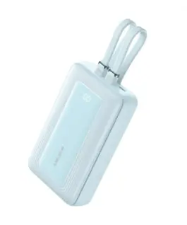 Anker външна батерия ZOLO 20000mAh 30W built-in USB-C and USB-Lightning кабел, blue