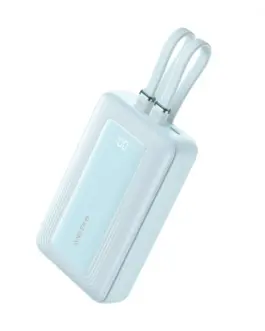 Anker външна батерия ZOLO 20000mAh 30W built-in USB-C and USB-Lightning кабел, blue