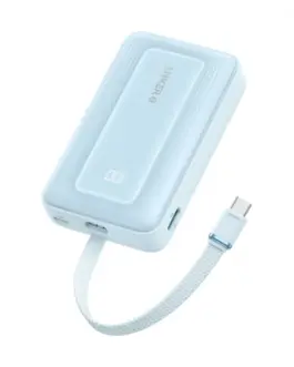 Anker външна батерия ZOLO 10000mAh 30W built-in USB-C кабел, blue