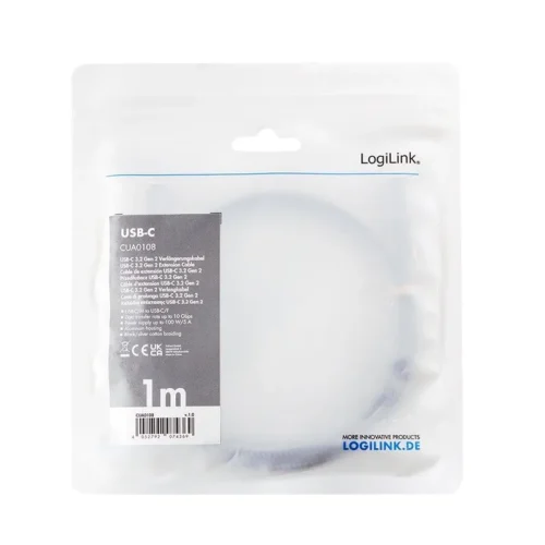 LogiLink USB 3.2 Gen2 Type-C to USB-C/F