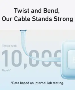 Alternative view of Anker външна батерия ZOLO 20000mAh 30W built-in USB-C кабел, blue