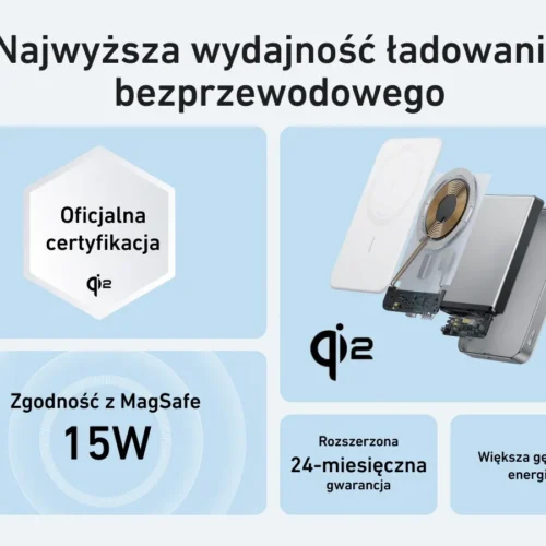 Alternative view of Anker MagGo induction външна батерия 10000mAh бял