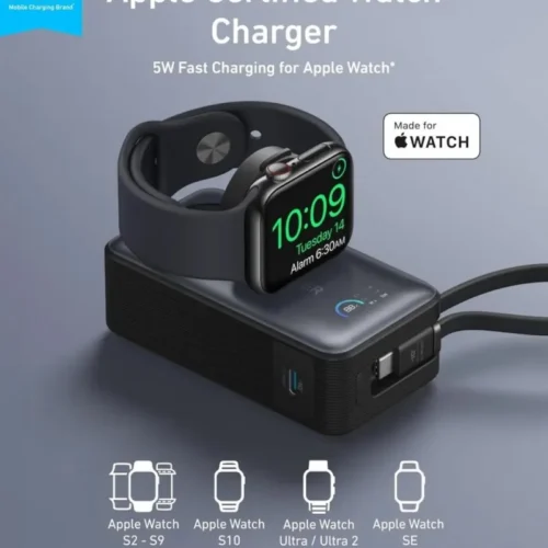 Anker външна батерия Apple Watch MagGo 10000mAh черен
