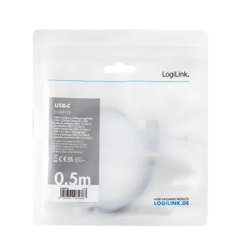 LogiLink USB3.2 Gen2 Type-C to USB-C/F