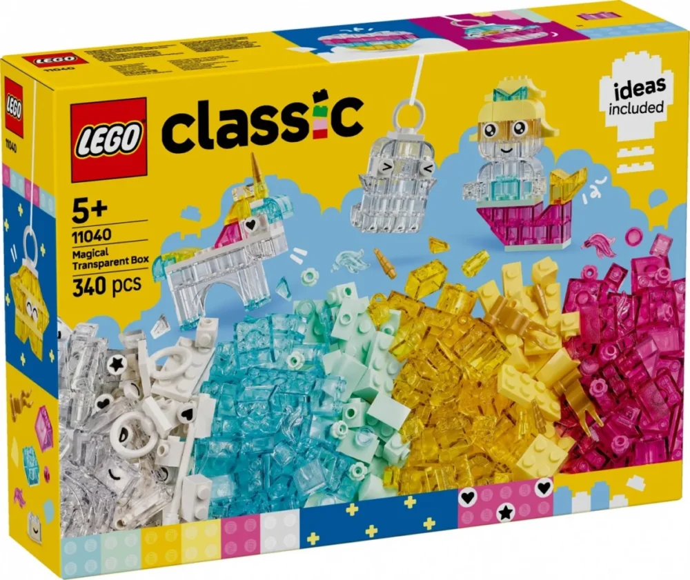 LEGO Klocki Classic 11040 Magiczny комплект z przezroczystymi klockami