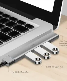 LogiLink Ultraslim USB-C hub to 1xUSB-A 3.0