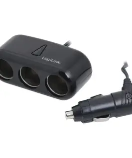 LogiLink зарядно за кола 3x lighter socket
