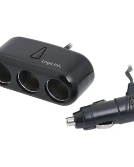 LogiLink зарядно за кола 3x lighter socket