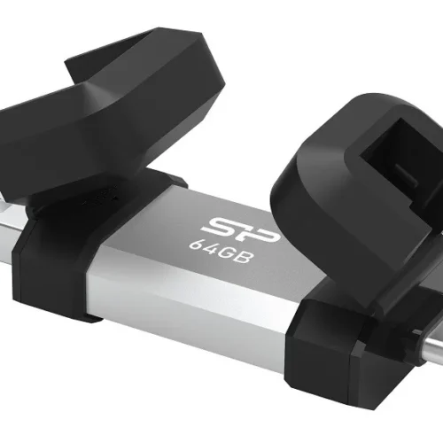 Silicon Power Pendrive C51 64GB USB-A USB-C 120 MB/s Silver