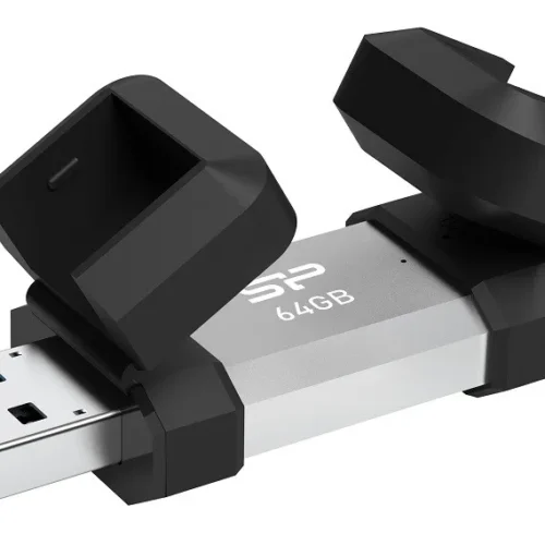 Silicon Power Pendrive C51 64GB USB-A USB-C 120 MB/s Silver