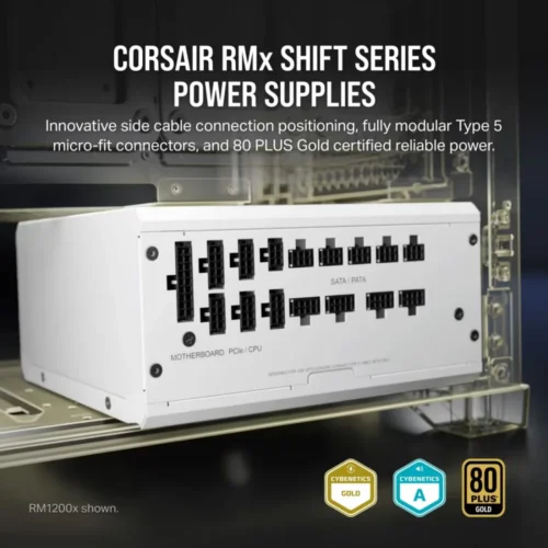 Alternative view of Corsair RM850X SHIFT 80+ GOLD ATX бял