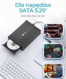 Alternative view of IcyBox Case IB-525-U3 1x5,25 SATA DVD/Blue-Ray, черен