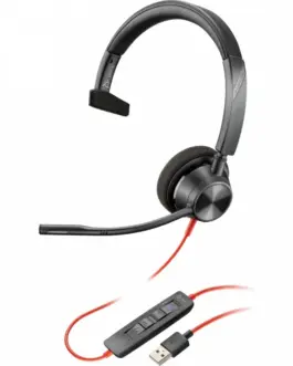 POLY Headset черенwire 3310 -M +USB -C/A TAA 760Q7AA