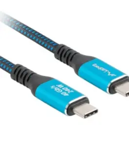 Lanberg Кабел USB-C M/M USB4 1M 240W 8K 60HZ черно-син